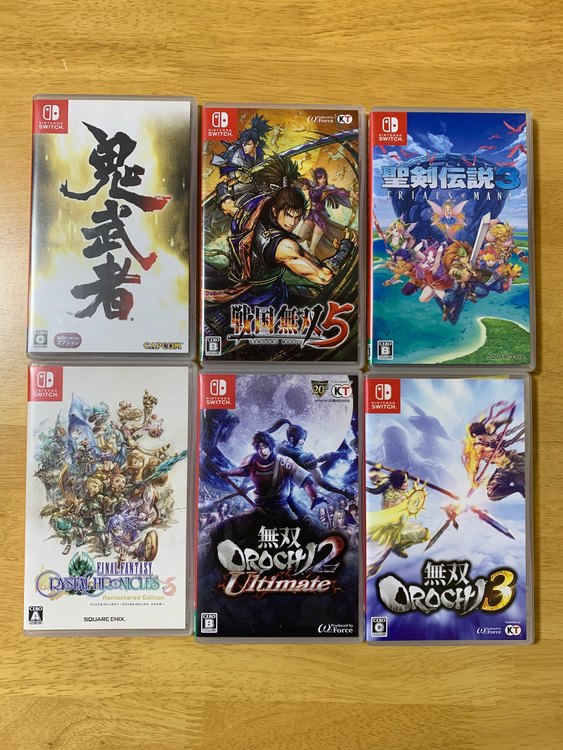 Switchソフト鬼武者・戦国無双5・聖剣伝説3・FF・無双オロチ2・3（ゲーム機本体・ゲームソフト）の商品画像 - 査定依頼日：2022年9月17日 - 最高査定価格：11,000円