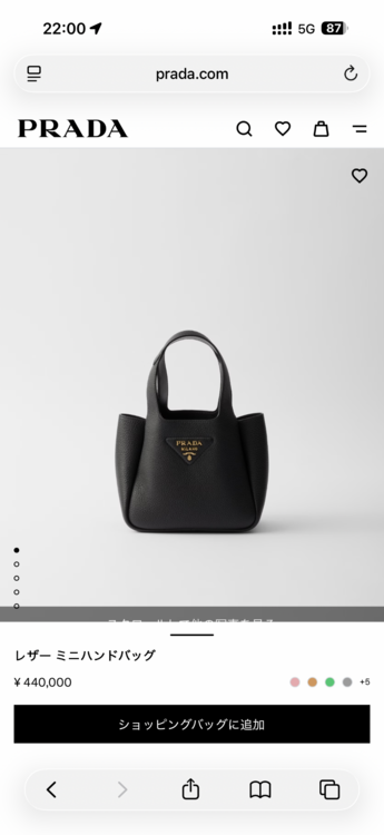 プラダ  （ブランドバッグ）の商品画像 - 査定依頼日：2026年1月26日 - 最高査定価格：190,000円