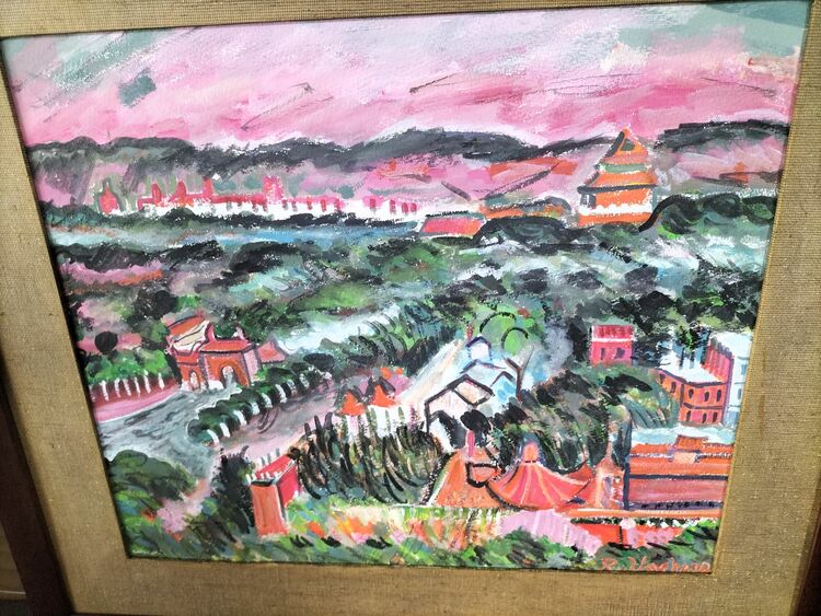 梅原龍三郎油絵（美術品・骨董品）の商品画像 - 査定依頼日：2025年10月31日 - 最高査定価格：1,000円