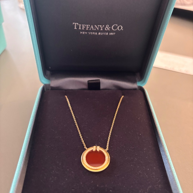Tiffany & Co. T トゥ カーネリアン ダイヤモンド サークル ネックレス（宝石）の商品画像 - 査定依頼日：2026年9月28日 - 最高査定価格：270,000円