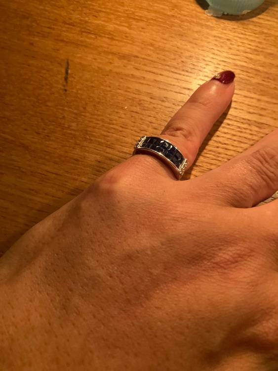 サファイア一文字指輪、ダイア指輪（金・貴金属）の商品画像 - 査定依頼日：2025年9月10日 - 最高査定価格：200,000円