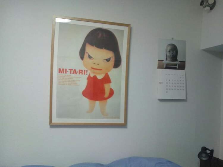 奈良美智Mitariポスター額装（美術品・骨董品）の商品画像 - 査定依頼日：2026年3月21日 - 最高査定価格：1,000円