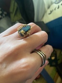 ブラックオパールまたはボルダーオパールリーフ（葉）モチーフのゴール（宝石）の商品画像 - 査定依頼日：2026年1月12日 - 最高査定価格：100,000円