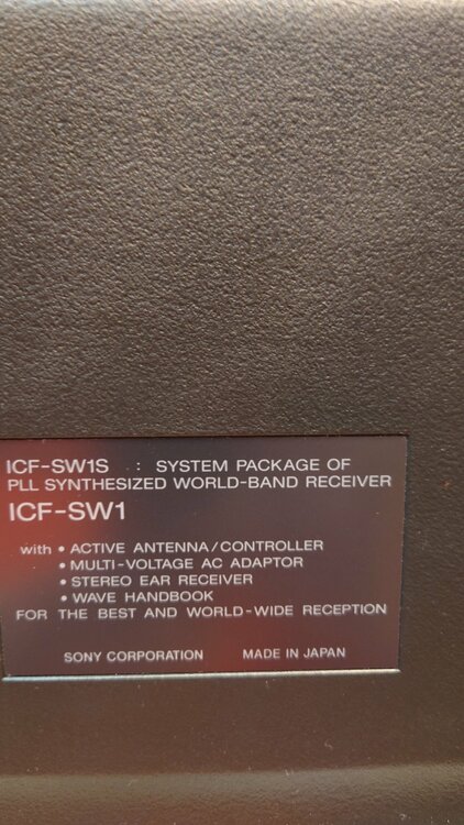 SONY ICF-SW1S（オーディオ・スピーカー）の商品画像 - 査定依頼日：2026年2月25日 - 最高査定価格：14,000円