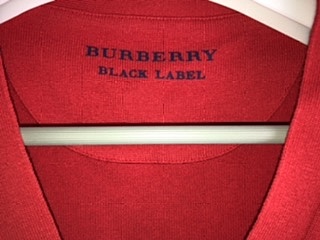 【新品】バーバリー　ブラックレーベル　カーディガン　L赤（古着・ファッション）の商品画像 - 査定依頼日：2020年2月11日