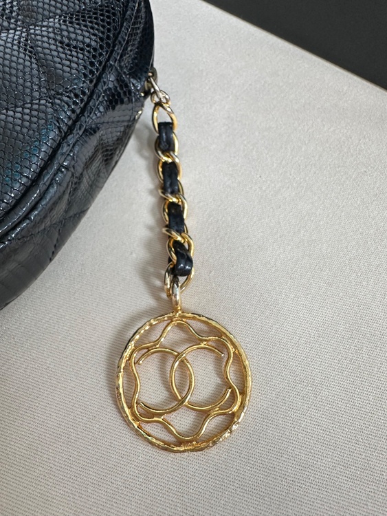 希少 ヴィンテージ CHANEL リザード オーバル チェーンショルダーバッグ（ブランドバッグ）の商品画像 - 査定依頼日：2026年8月21日 - 最高査定価格：90,000円
