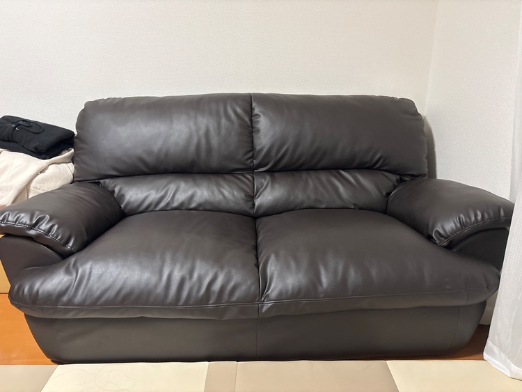 傷・汚れに強い 2人掛けソファ 合皮タイプ (ビット3KD Nシールド DBR)（家具・寝具）の商品画像 - 査定依頼日：2025年12月3日 - 最高査定価格：1,000円