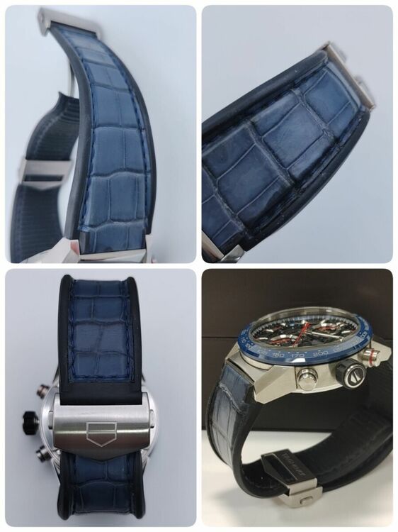 キャリバーホイヤー01  ブルー レッド スケルトン（高級時計）の商品画像 - 査定依頼日：2025年9月5日 - 最高査定価格：350,000円