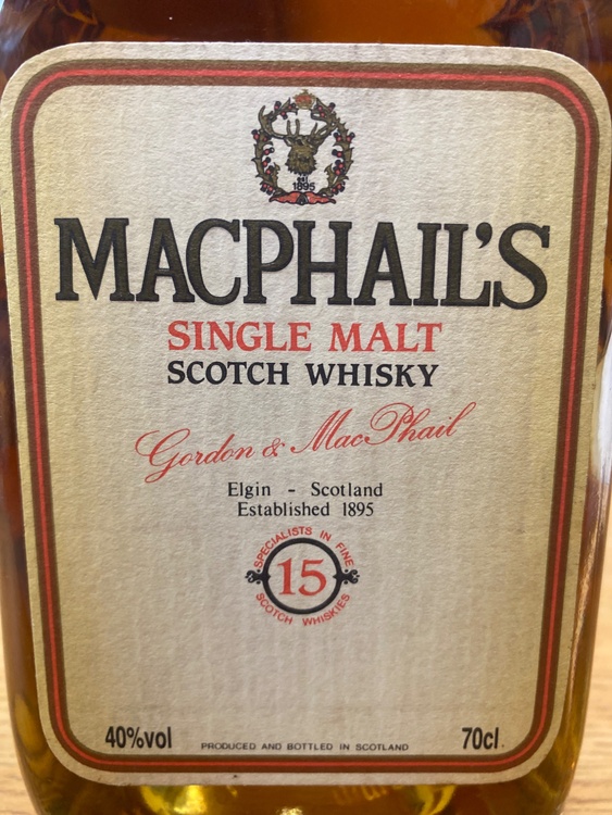 マクファイルシングルモルト　エルギン15年　700ml40%（お酒）の商品画像 - 査定依頼日：2026年1月7日 - 最高査定価格：16,000円