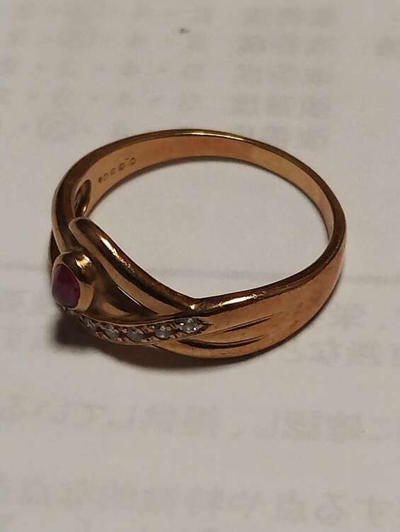 18金ルビーリング（宝石）の商品画像 - 査定依頼日：2025年4月2日 - 最高査定価格：60,000円