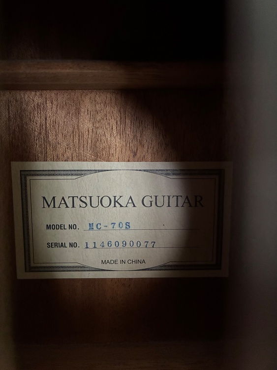 Matsuoka Guitar MC-70S（ピアノ・楽器・PA機材）の商品画像 - 査定依頼日：2026年6月4日 - 最高査定価格：12,000円