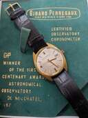 公式天文台クロノメーターYG無垢（ジラールベルゴ）の商品画像 - 美品 - 査定完了日：2024.12.11 - 最高査定価格：250,000円