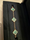 ヴァンクリーフ アルハンブラ５Pブレスレット、マラカイト