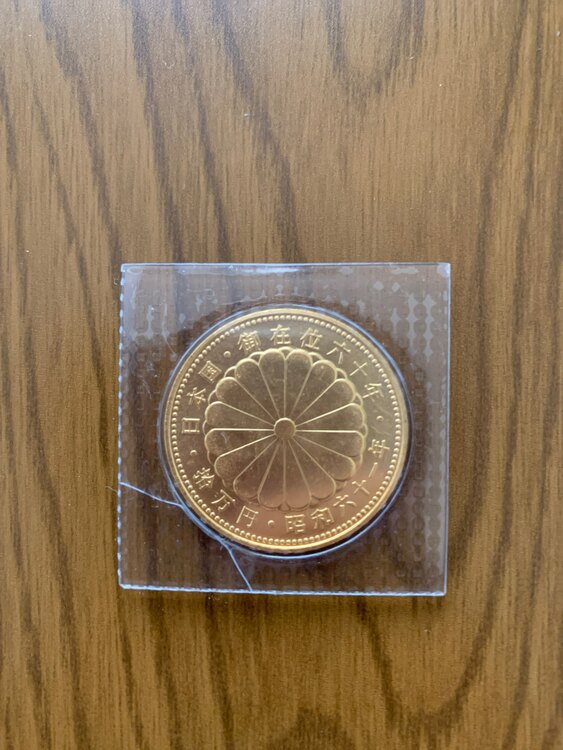 天皇陛下在位60年10万円金貨（金・貴金属）の商品画像 - 査定依頼日：2025年5月18日 - 最高査定価格：324,000円