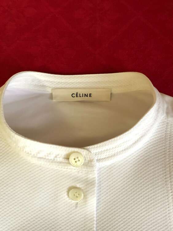 セリーヌ　スタンドカラーシャツ　（古着・ファッション）の商品画像 - 査定依頼日：2025年2月7日 - 最高査定価格：5,500円