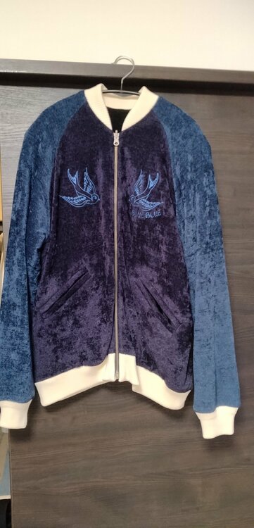 BLUE BLUE モールニット エンブロイダリー スカジャン（古着・ファッション）の商品画像 - 査定依頼日：2026年2月5日 - 最高査定価格：100,000円