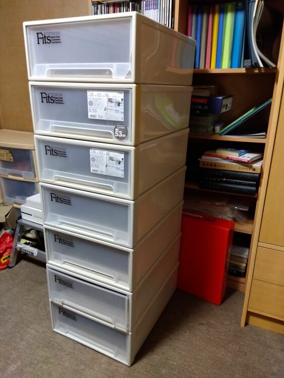 衣装ケース Fits S-53（幅39×奥行53×高さ18）7ケース（家具・寝具）の商品画像 - 査定依頼日：2025年11月11日 - 最高査定価格：1,000円