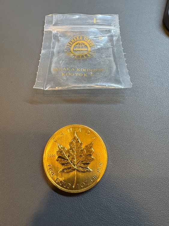 メイプルリーフ金貨　1オンス（金・貴金属）の商品画像 - 査定依頼日：2025年9月4日 - 最高査定価格：564,000円