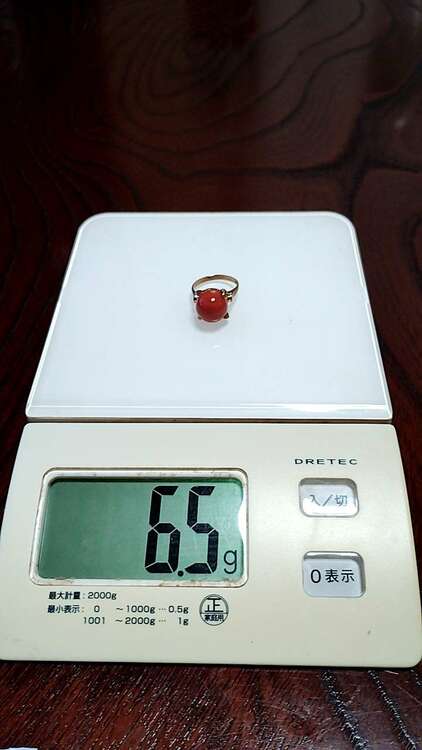 珊瑚18金リング（金・貴金属）の商品画像 - 査定依頼日：2025年4月1日 - 最高査定価格：100,000円