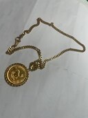 クルーガーコイン1/4 oz8.4gと18金のノーブランドチェーン　22.3g（金・貴金属）の商品画像 - 査定依頼日：2025年3月31日 - 最高査定価格：399,000円