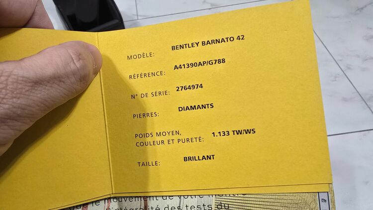 ベントレー バーナート42 ダイヤモンド リミテッド（高級時計）の商品画像 - 査定依頼日：2025年10月1日 - 最高査定価格：1,400,000円