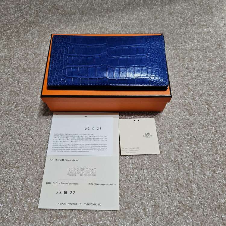 エルメス　フレミング　アリゲーター（ブランド財布・小物）の商品画像 - 査定依頼日：2023年12月30日 - 最高査定価格：100,000円