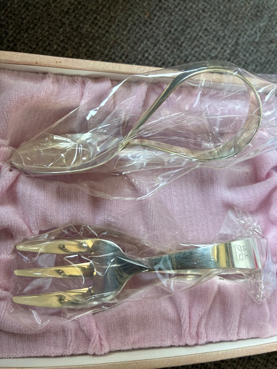 赤ちゃん用のスプーンとフォークのセット　925（金・貴金属）の商品画像 - 査定依頼日：2026年5月19日 - 最高査定価格：8,000円