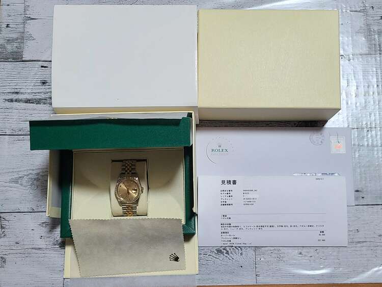 正規品 ROLEX ロレックス デイトジャスト 16233G E番 10Pダイヤ（高級時計）の商品画像 - 査定依頼日：2025年5月23日 - 最高査定価格：1,080,000円