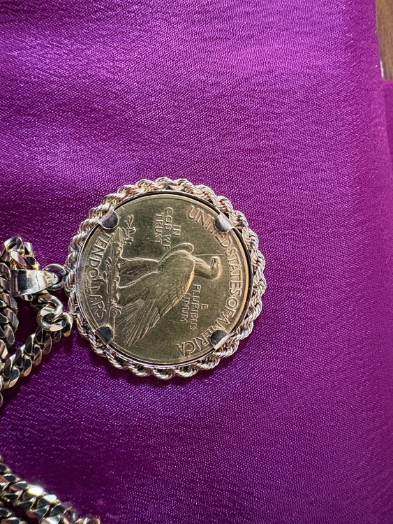 アンティークコイン、インディアンヘッド　モットー、10ドル金貨、14金ネックレス（金・貴金属）の商品画像 - 査定依頼日：2026年2月15日 - 最高査定価格：679,000円