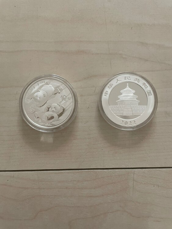 パンダ銀貨2022（金・貴金属）の商品画像 - 査定依頼日：2025年1月8日 - 最高査定価格：9,000円