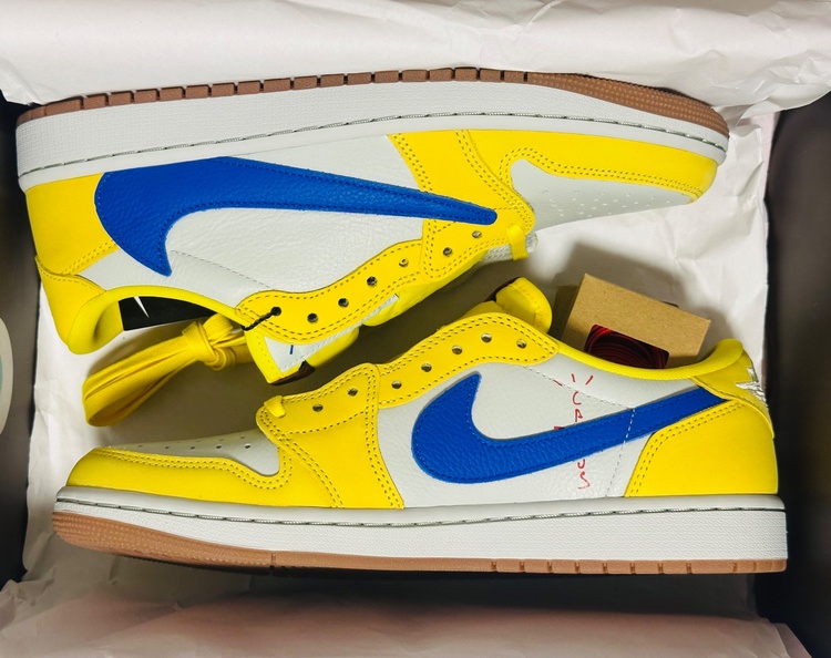 Travis Scott × Nike Air Jordan 1 Canary（古着・ファッション）の商品画像 - 査定依頼日：2026年8月29日 - 最高査定価格：28,000円