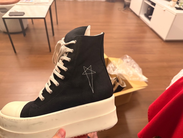 Rick Owens DRKSHDW Double Bumper High “Star - Black”（古着・ファッション）の商品画像 - 査定依頼日：2026年9月29日 - 最高査定価格：100,000円