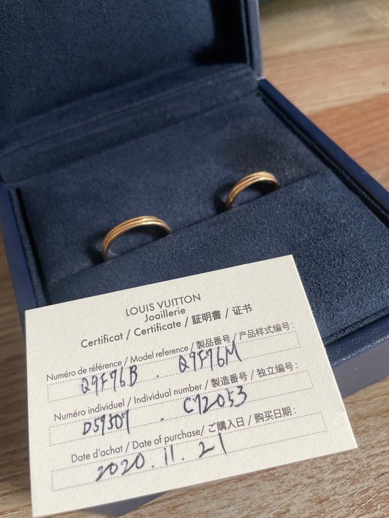 ルイヴィトン　マリッジリング　エピ（金・貴金属）の商品画像 - 査定依頼日：2023年9月15日 - 最高査定価格：105,000円