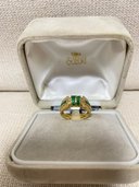 エメラルドとダイヤの指輪 ベース18金（金・貴金属）の商品画像 - 査定依頼日：2023年8月21日 - 最高査定価格：40,000円