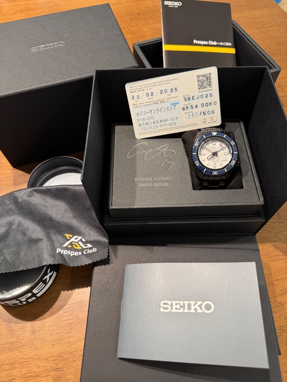 SBEJ025　限定500本　大谷翔平2025 オンライン限定モデル（高級時計）の商品画像 - 査定依頼日：2026年6月22日 - 最高査定価格：150,000円