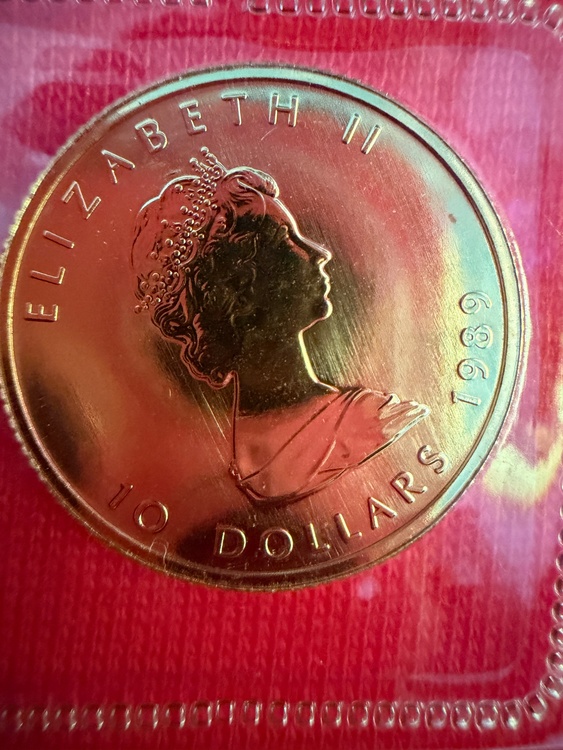 1989年　メープルリーフ金貨　1/4オンス（金・貴金属）の商品画像 - 査定依頼日：2026年3月31日 - 最高査定価格：193,000円