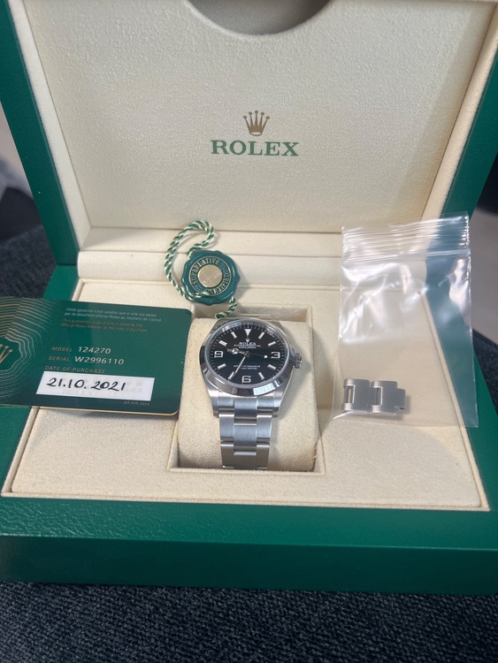 ロレックス エクスプローラー 124270（高級時計）の商品画像 - 査定依頼日：2025年9月24日 - 最高査定価格：1,250,000円