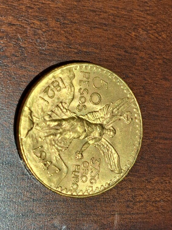 メキシコ金貨 1947（金・貴金属）の商品画像 - 査定依頼日：2026年9月3日 - 最高査定価格：100,000円