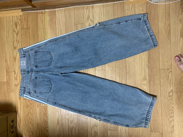 adidas TG WIDE DENIM PANTS インディゴデニム（古着・ファッション）の商品画像 - 査定依頼日：2026年3月30日 - 最高査定価格：6,500円