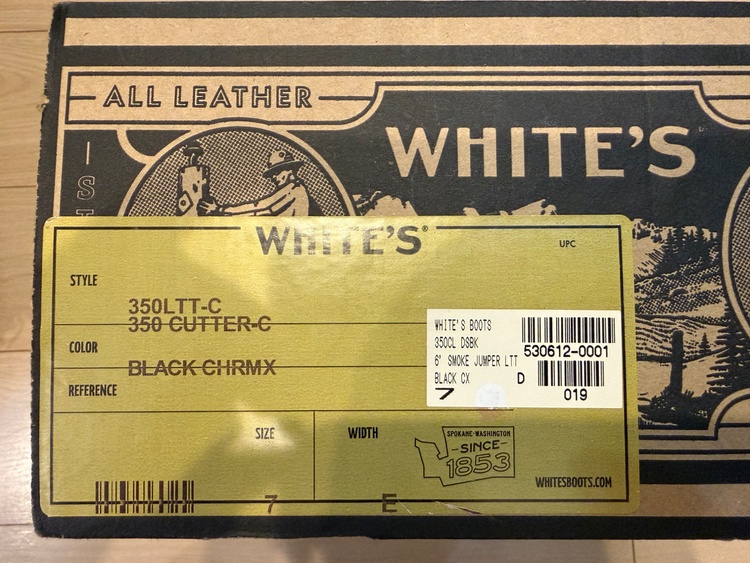 Whites Boots 350CL DSBK 6Smoke Jumper LTT Black CX（古着・ファッション）の商品画像 - 査定依頼日：2026年9月6日 - 最高査定価格：25,000円