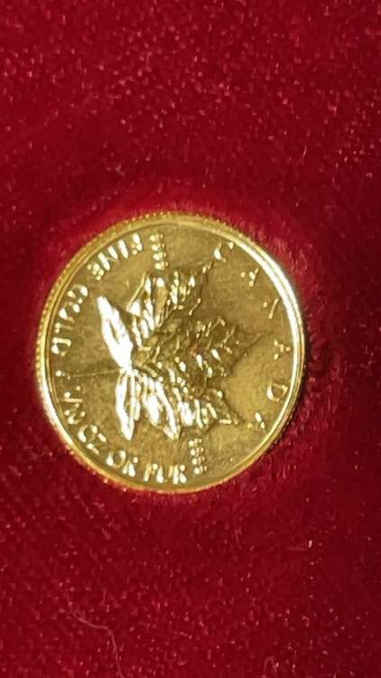 メイプルリーフ金貨1/10オンス（金・貴金属）の商品画像 - 査定依頼日：2025年2月2日 - 最高査定価格：30,000円