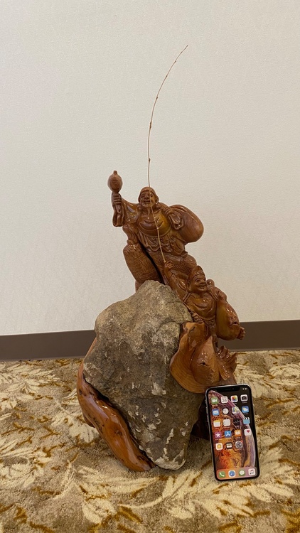 石を抱く大黒様　恵比寿さま15kg（美術品・骨董品）の商品画像 - 査定依頼日：2026年6月11日 - 最高査定価格：3,000円