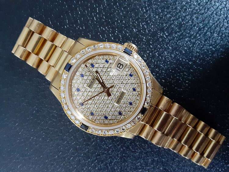 ロレックスボーイズ金無垢アフターダイヤ（高級時計）の商品画像 - 査定依頼日：2024年12月23日 - 最高査定価格：1,500,000円