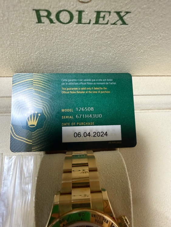 ロレックス デイトナ 126508（高級時計）の商品画像 - 査定依頼日：2026年2月9日 - 最高査定価格：10,100,000円