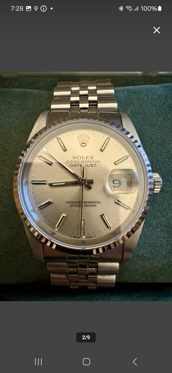 Rolexデイトジャスト（高級時計）の商品画像 - 査定依頼日：2025年6月20日 - 最高査定価格：960,000円