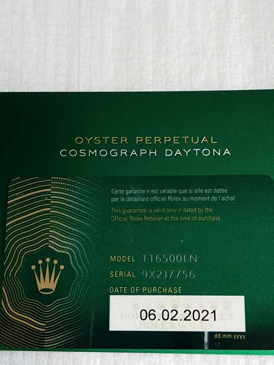 ロレックス デイトナ 116500LN 黒 2021年（高級時計）の商品画像 - 査定依頼日：2025年6月7日 - 最高査定価格：3,650,000円