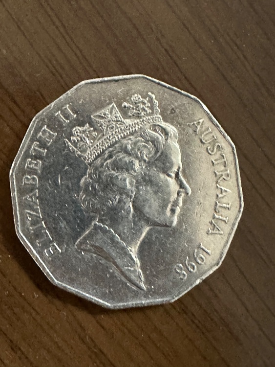 オーストラリア　1998年　50セント硬貨（金・貴金属）の商品画像 - 査定依頼日：2026年4月1日 - 最高査定価格：100円