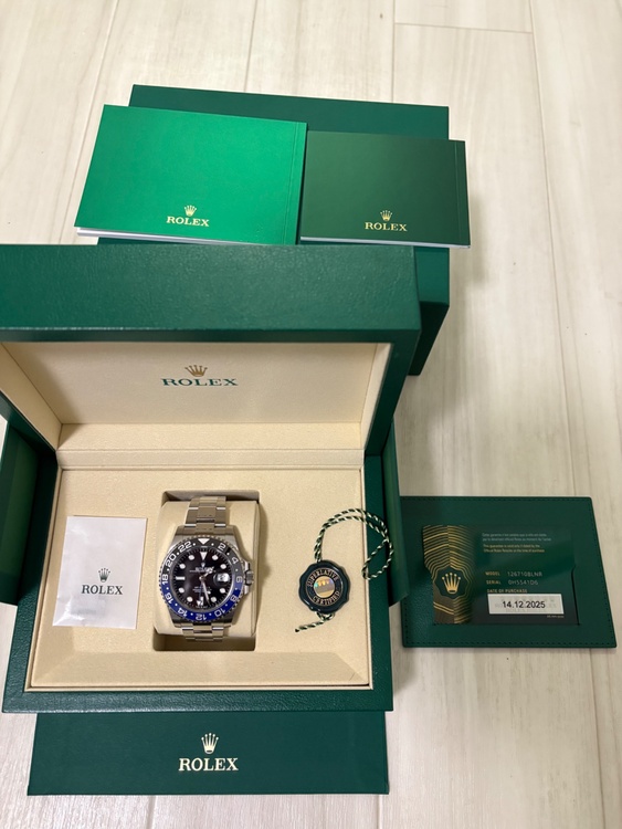 ロレックス GMTマスター 126710bln（高級時計）の商品画像 - 査定依頼日：2026年1月11日 - 最高査定価格：2,850,000円