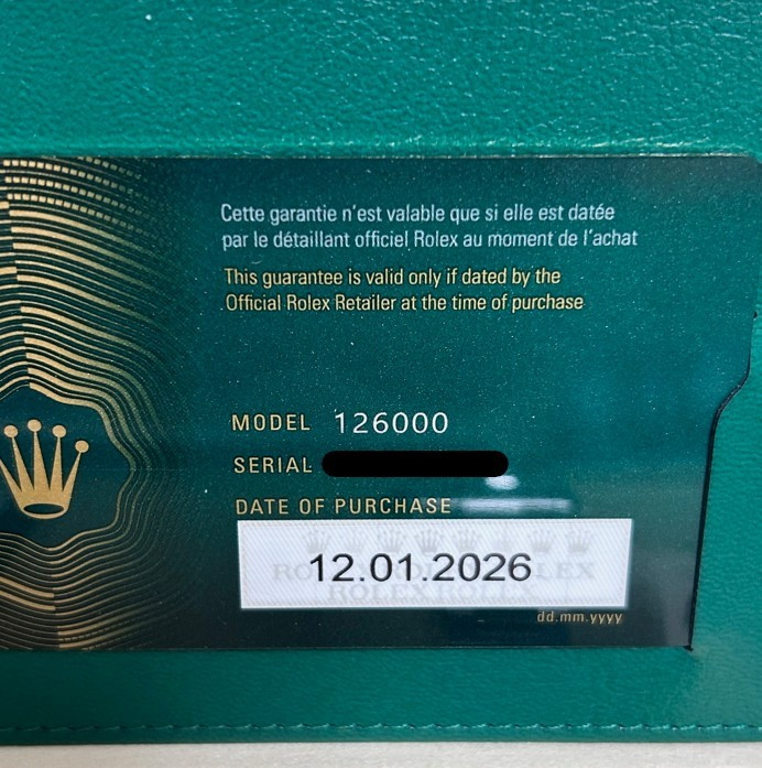 ロレックス　オイスターパーペチュアル36（高級時計）の商品画像 - 査定依頼日：2026年1月15日 - 最高査定価格：1,680,000円