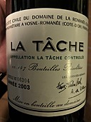 ラ ターシュ2003（お酒）の商品画像 - 査定依頼日：2020年3月24日 - 最高査定価格：360,000円